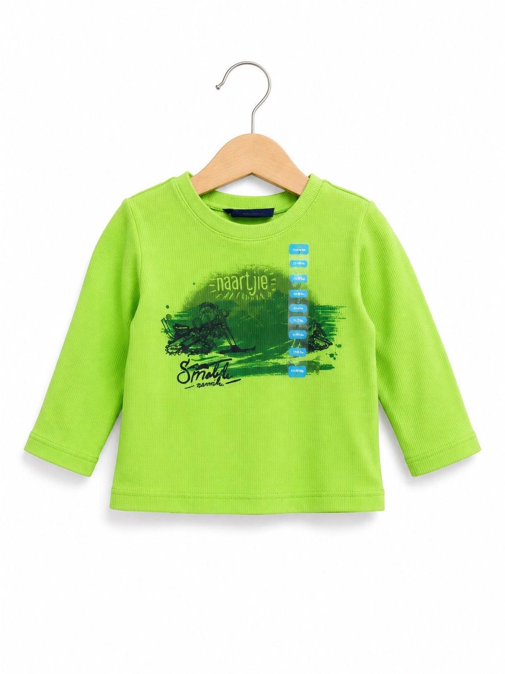 naartjie Boys Shirt Size 3-6 Mo Yellow Chill Thermal Tee Snowmobile NEW
